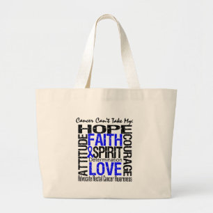 Grand Tote Bag Le Cancer ne peut pas prendre mon cancer du rectum