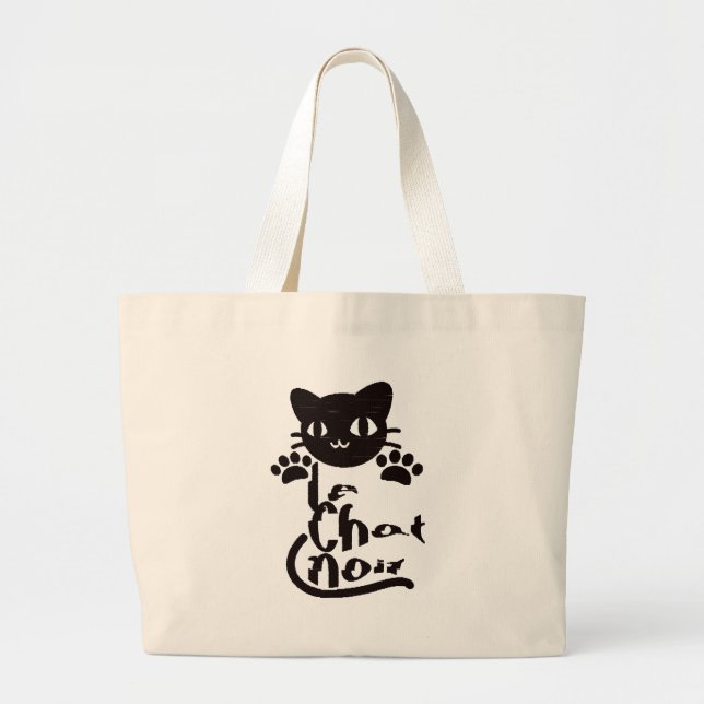 Grand Tote Bag Le Chat Noir (Devant)