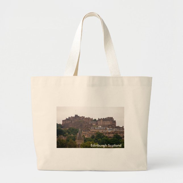 Grand Tote Bag Le château d'Édimbourg à l'écart Personnalisez (Devant)