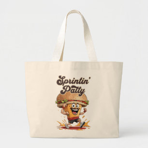 Grand Tote Bag Le Cheeseburger qui court