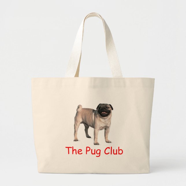 Grand Tote Bag Le club de carlin (Devant)