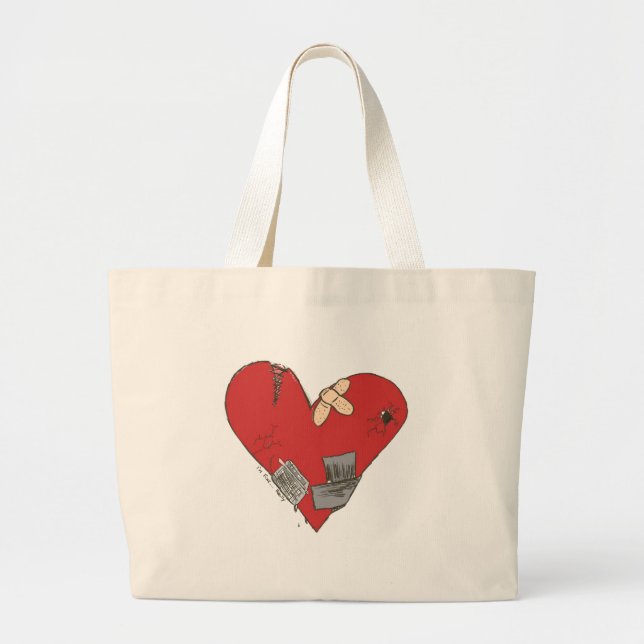 Grand Tote Bag Le coeur brisé (Devant)