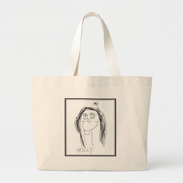 Grand Tote Bag Le Drawing de Your Child (Devant)