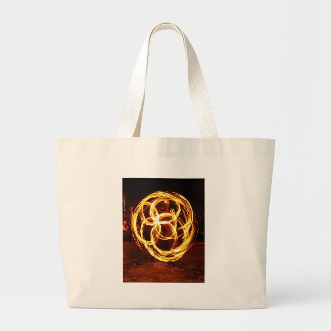 Grand Tote Bag Le feu de rotation - noeud celtique (Devant)