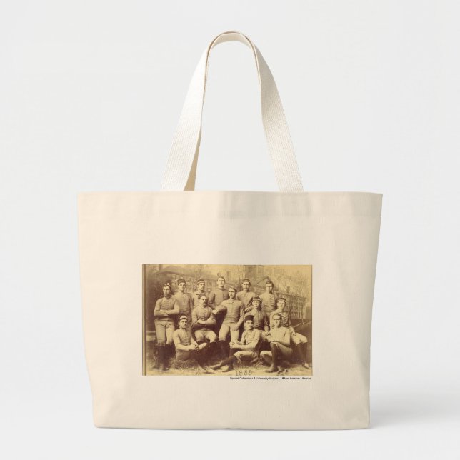Grand Tote Bag Le football 1888 d'UMass (Devant)