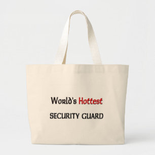 Grand Tote Bag Le garde de sécurité le plus chaud des mondes
