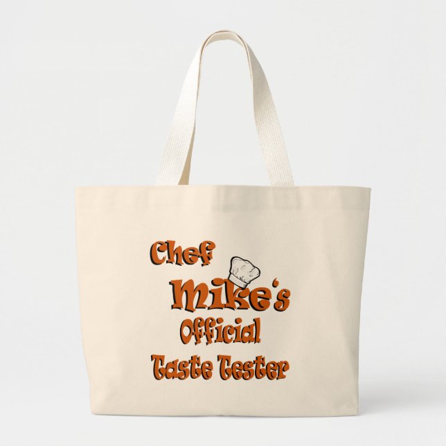 Grand Tote Bag Le goûteur du chef Mike (Devant)