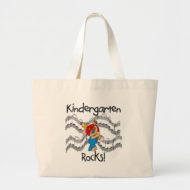 Grand Tote Bag Le jardin d'enfants de chiot bascule des T-shirts (Devant)