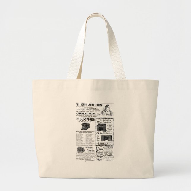 Grand Tote Bag Le Journal des jeunes filles (Devant)