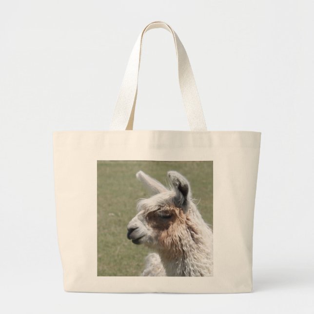 Grand Tote Bag Le lama rougissent (Devant)