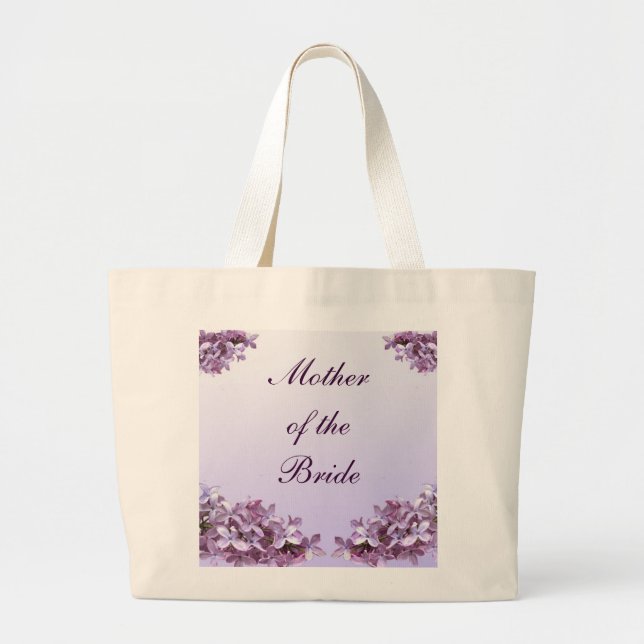 Grand Tote Bag Le lilas floral fleurit la mère de mariage de la (Devant)