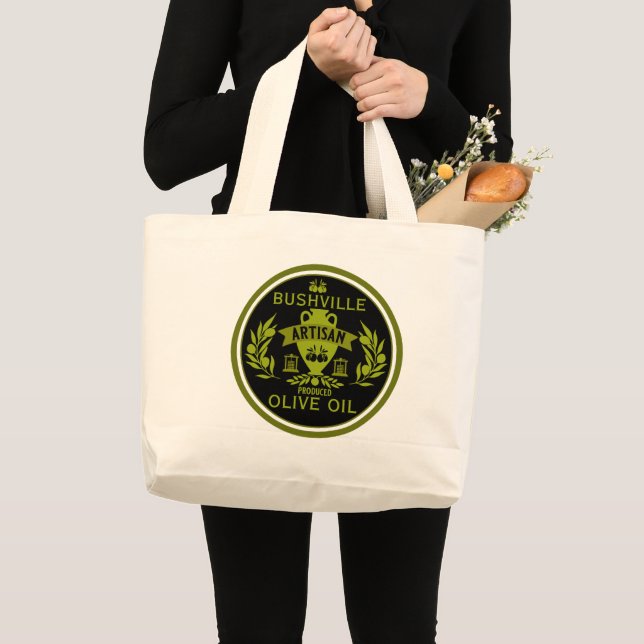 Grand Tote Bag Le marché de l'huile d'olive (Devant (produit))