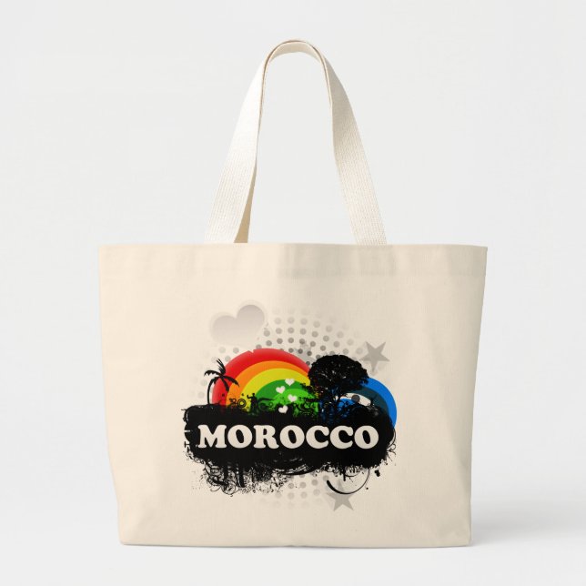 Grand Tote Bag Le Maroc fruité mignon (Devant)