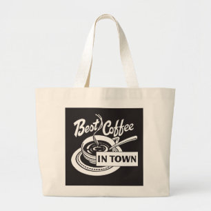 Grand Tote Bag Le meilleur café en ville