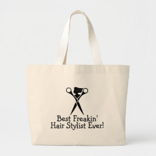 Grand Tote Bag Le meilleur noir de coiffeur de Freakin jamais