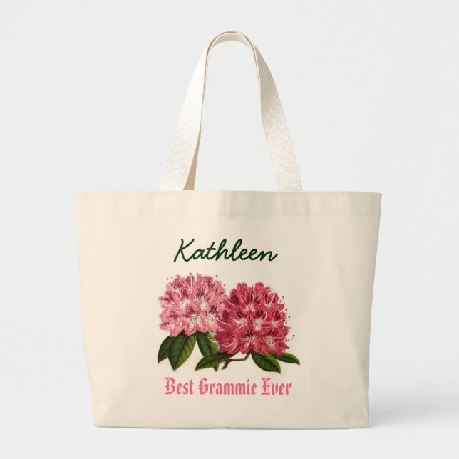 Grand Tote Bag Le meilleur rhododendron nommé toujours fait sur (Devant)