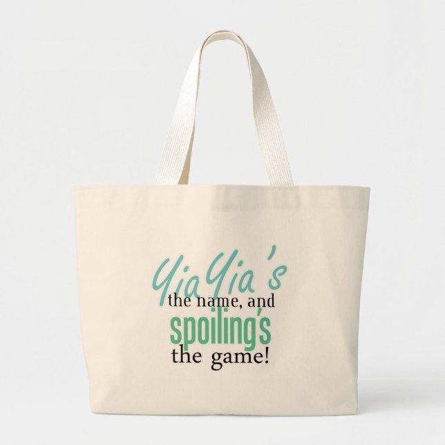 Grand Tote Bag Le nom de YiaYia, et détérioration du jeu (Devant)