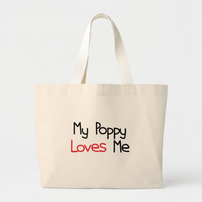 Grand Tote Bag Le pavot m'aime (Devant)