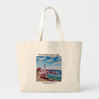Grand Tote Bag Le phare principal de Portland • Le Maine •