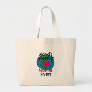Grand Tote Bag Le plus grand coeur de Nonna du monde
