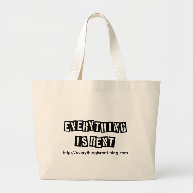Grand Tote Bag Le pochoir marque avec des lettres Fourre-tout (Devant)