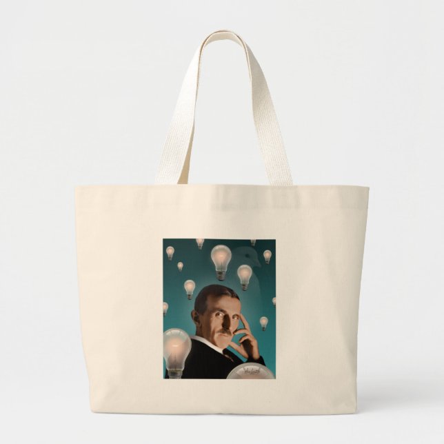 Grand Tote Bag Le rêve de Tesla (Devant)