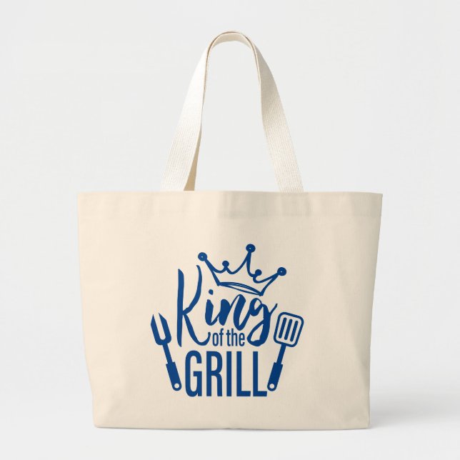 Grand Tote Bag Le roi de la typographie grill (Devant)