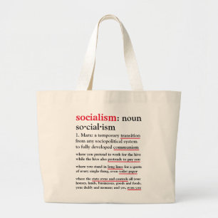 Grand Tote Bag Le socialisme définit Jumbo fourre-tout