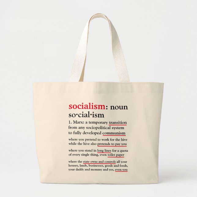 Grand Tote Bag Le socialisme définit Jumbo fourre-tout (Devant)
