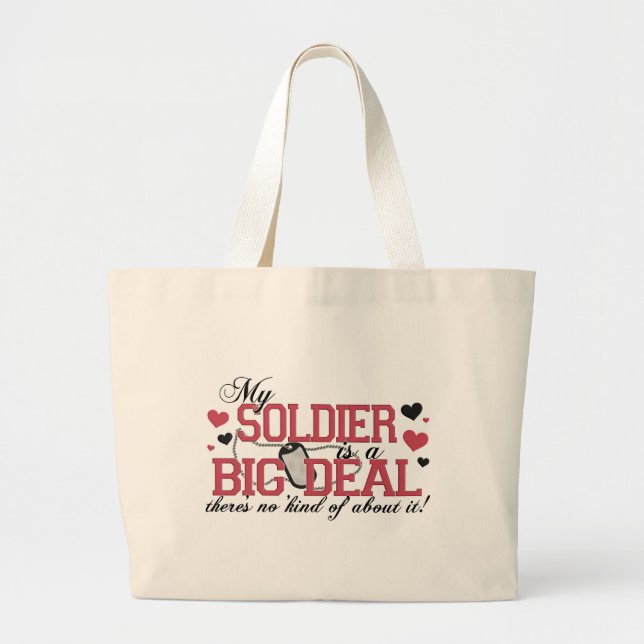 Grand Tote Bag Le soldat est une affaire (Devant)