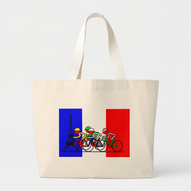 Grand Tote Bag Le Tour Arrive à Paris (Devant)