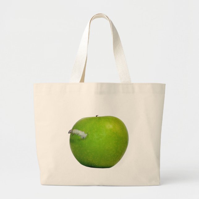 Grand Tote Bag Le ver dans la pomme (Devant)