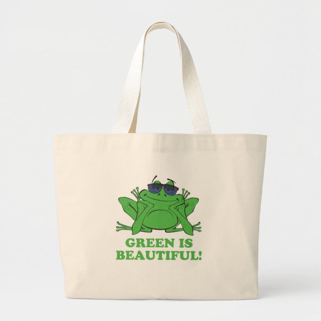 Grand Tote Bag Le vert est beau (Devant)