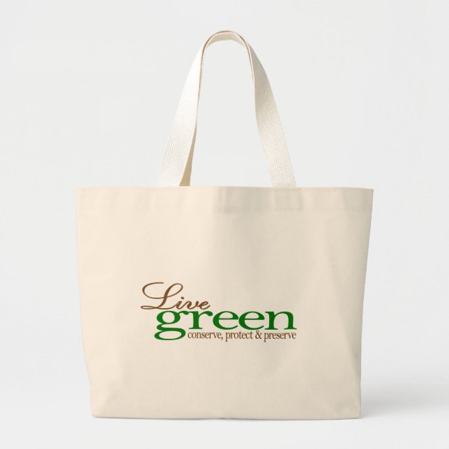 Grand Tote Bag Le vert vivant conservent (Devant)