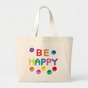 Grand Tote Bag Le visage soit heureux