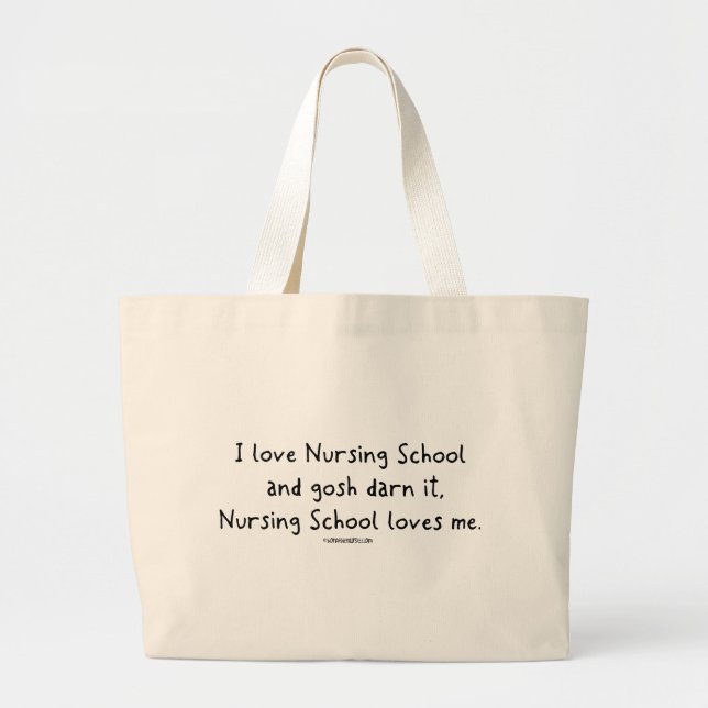 Grand Tote Bag L'école d'infirmières m'aime (Devant)