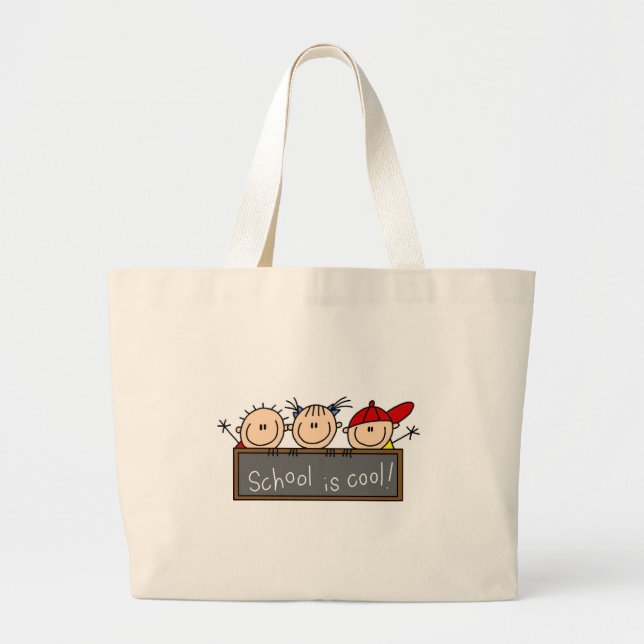 Grand Tote Bag L'école est Cool (Devant)