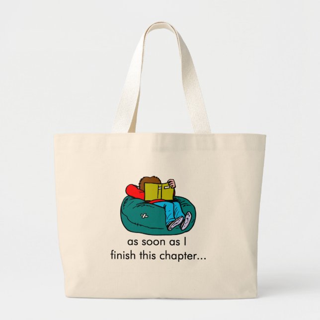 Grand Tote Bag Lecteur T-shirts et cadeaux. (Devant)