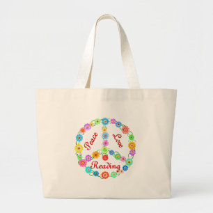 Grand Tote Bag Lecture d'amour de paix