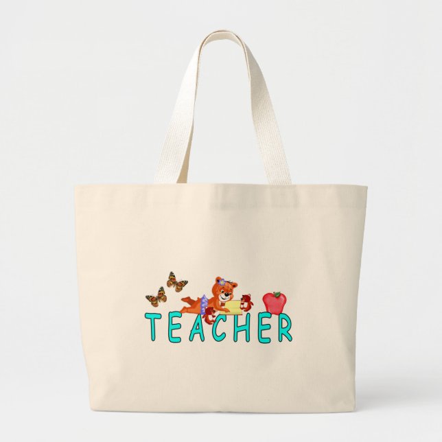Grand Tote Bag Lecture de professeur (Devant)