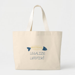 Grand Tote Bag Légaliser le poisson lutefisk