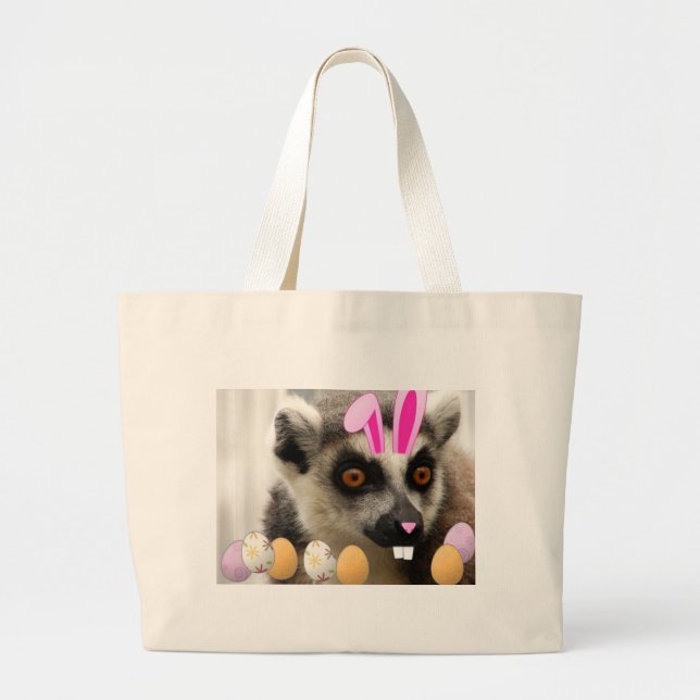 Grand Tote Bag Lemur Easter (Devant)