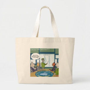 Grand Tote Bag L'ennemi naturel des chats, c'est drôle