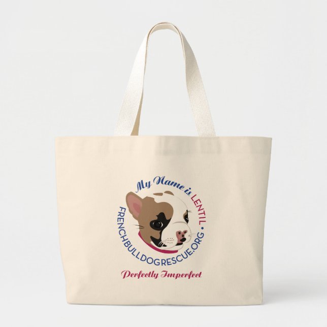Grand Tote Bag Lentille, parfaitement imparfaite (Devant)