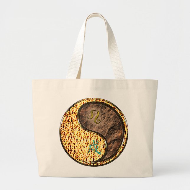 Grand Tote Bag Leo & Earth Dog (Devant)