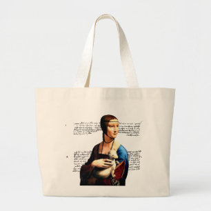 Grand Tote Bag Léonard de Vinci Lady avec Ermine