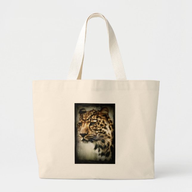 Grand Tote Bag Léopard (Devant)