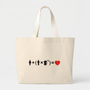 Grand Tote Bag L'équation d'amour pour les hommes