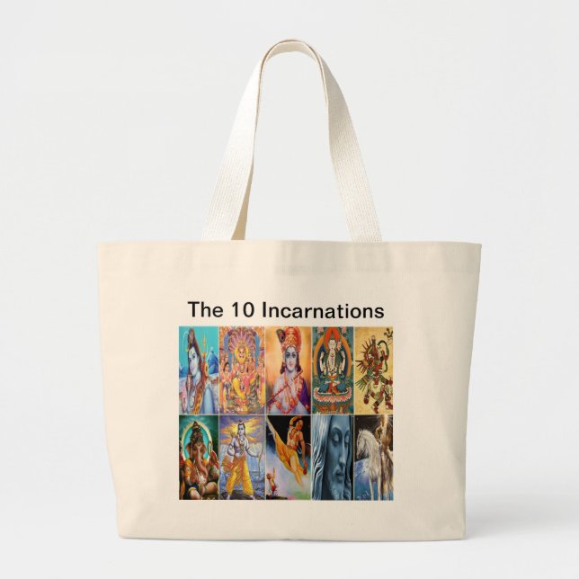 Grand Tote Bag Les 10 incarnations Fourre-tout (Devant)