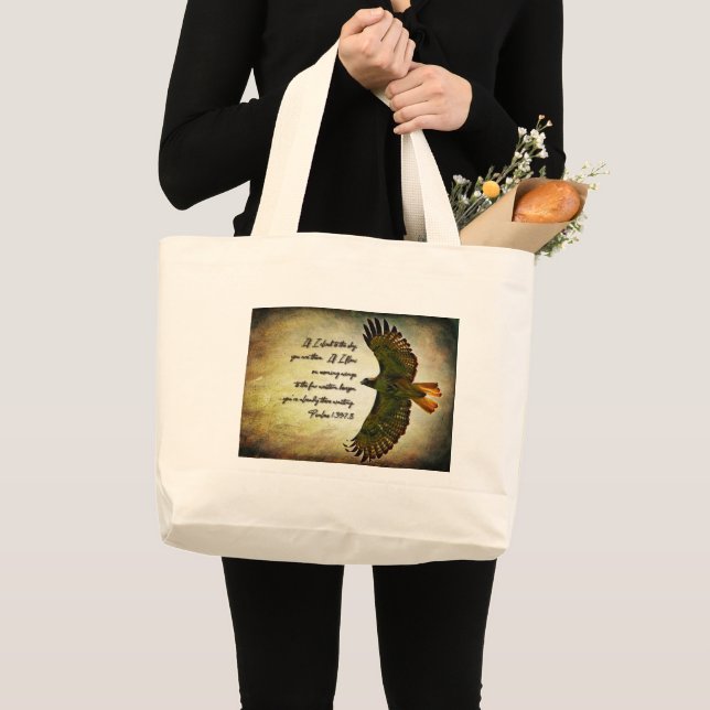 Grand Tote Bag Les ailes de l'inspiration matinale (Devant (produit))